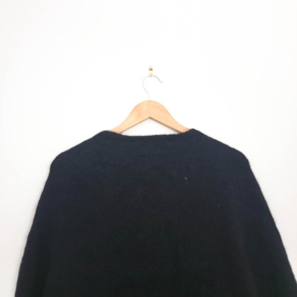 Sezane Georges Open Front Mohair Cardigan in Black Small - Picture 7 of 9
